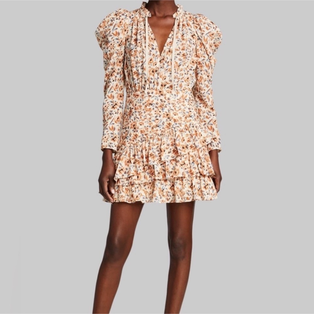 ULLA JOHNSON Marielle Mini Dress Floral Sz 14
